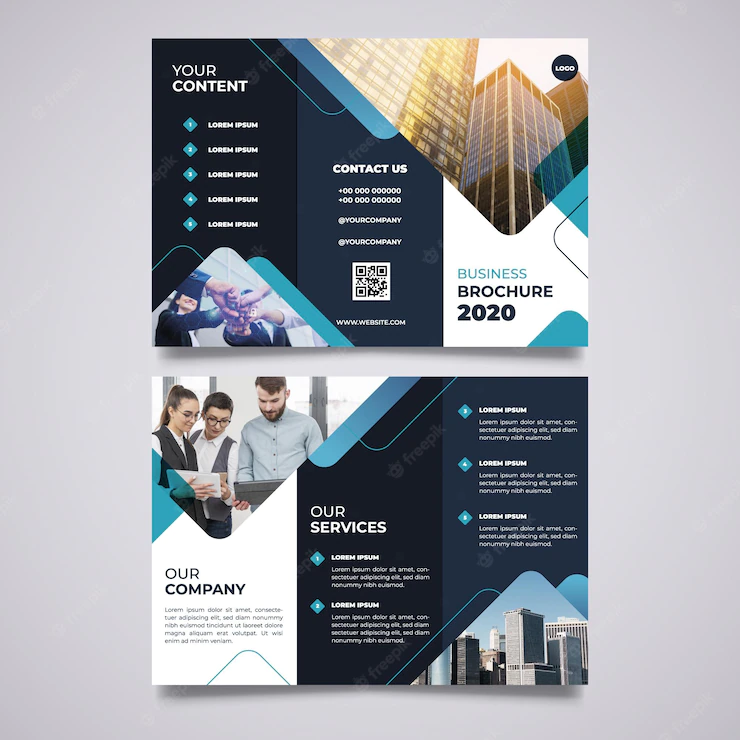 Abstract Trifold Brochure Template With Picture 52683 39689