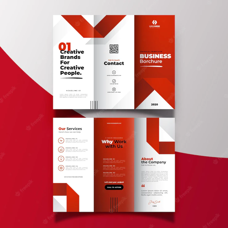 Abstract Trifold Brochure Template 52683 38611