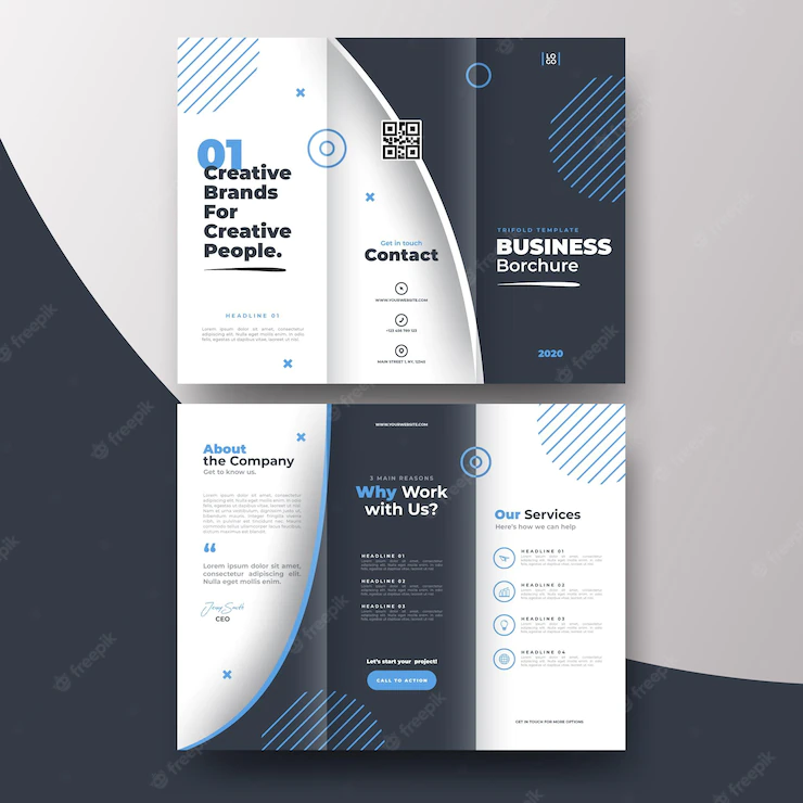 Abstract Trifold Brochure Template 52683 38612