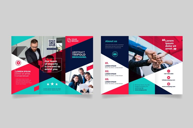 Abstract Trifold Brochure With Photo 23 2148565996