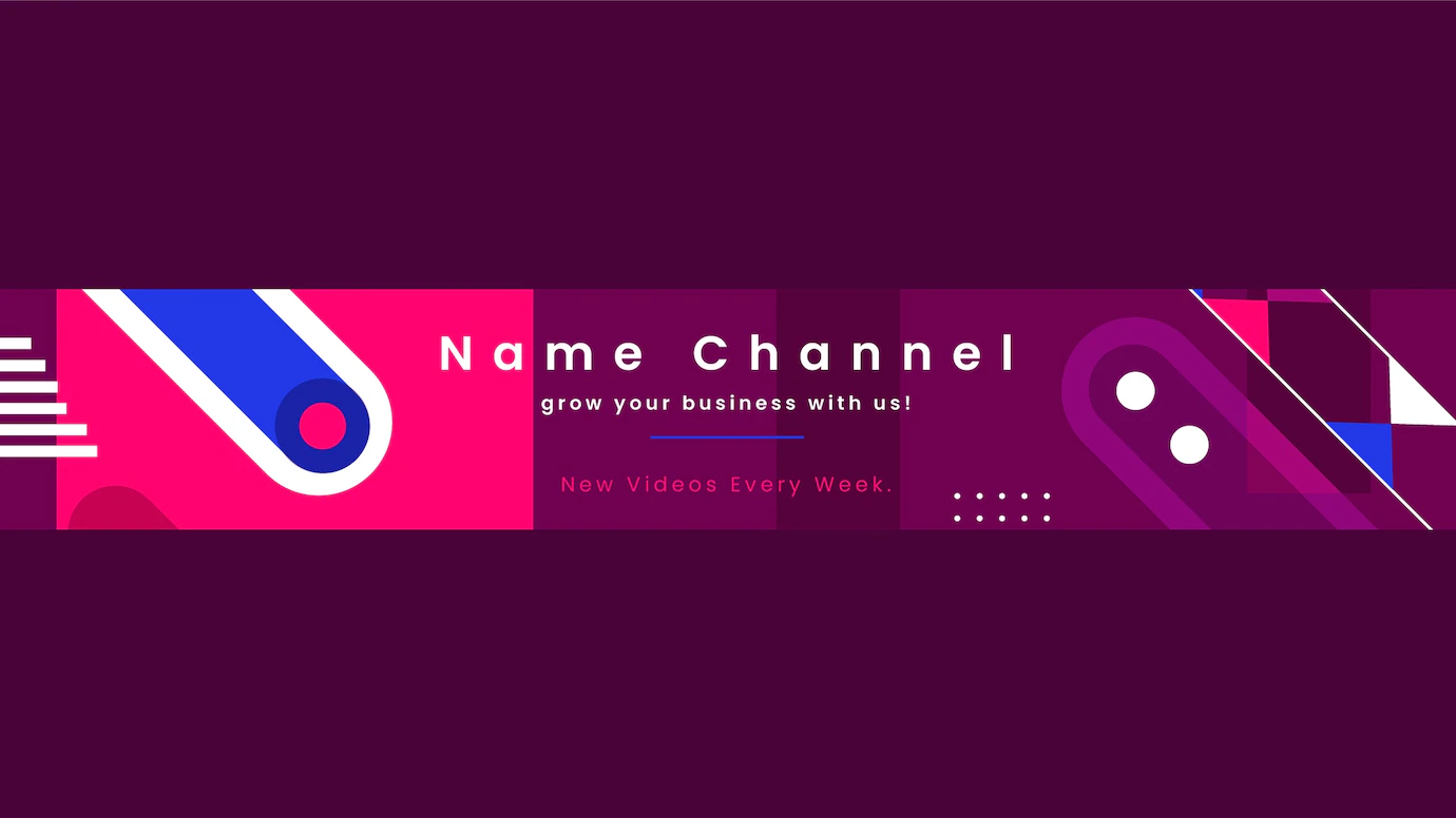 Abstract Youtube Banner Template Flat Style 23 2149199660
