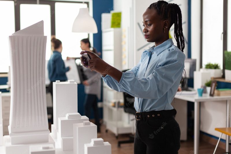 African American woman as professional architect Free Photo