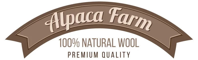 Alpaca farm logo template for wool products Free Vector