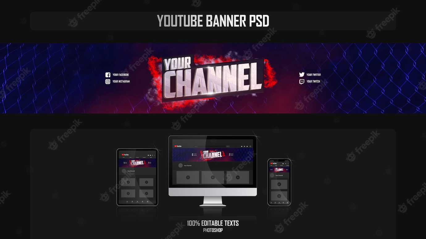 Banner Youtube Channel With Fight Concept 145451 360
