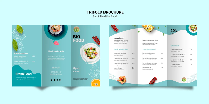 Brochure Template With Healthy Food 23 2148405746