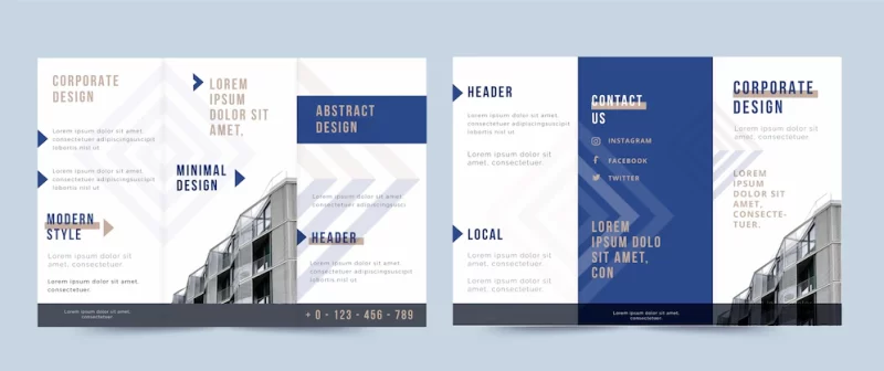 Business brochure template Free Vector