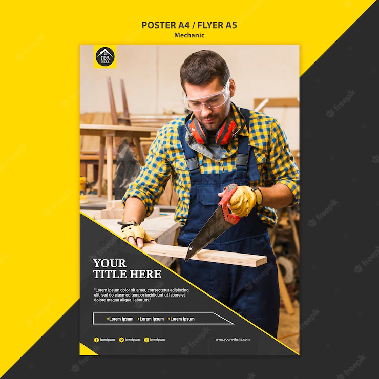 Carpenter Manual Worker Poster Template 23 2148541386