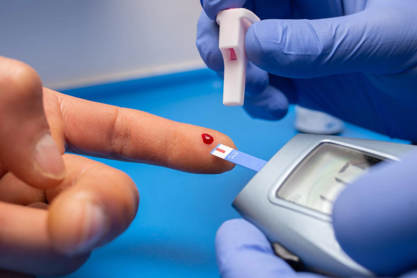 Closeup Shot Doctor With Rubber Gloves Taking Blood Test From Patient 181624 56107
