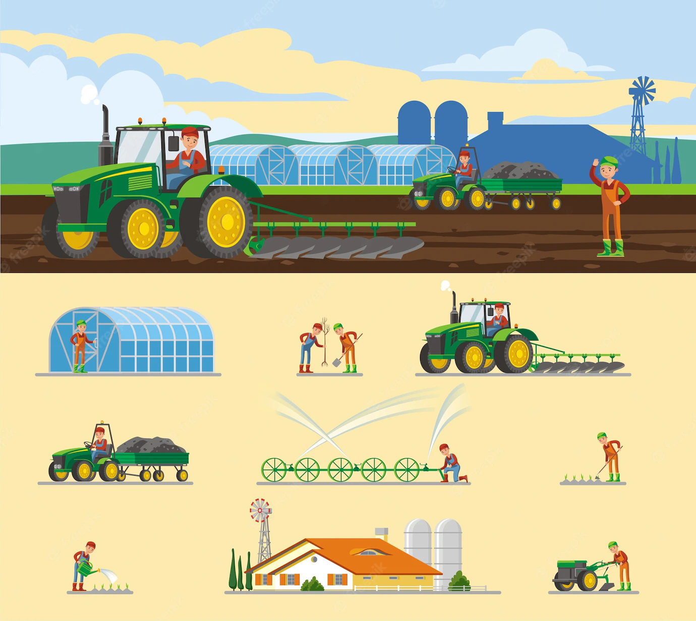 Colorful Farming Concept 1284 39258