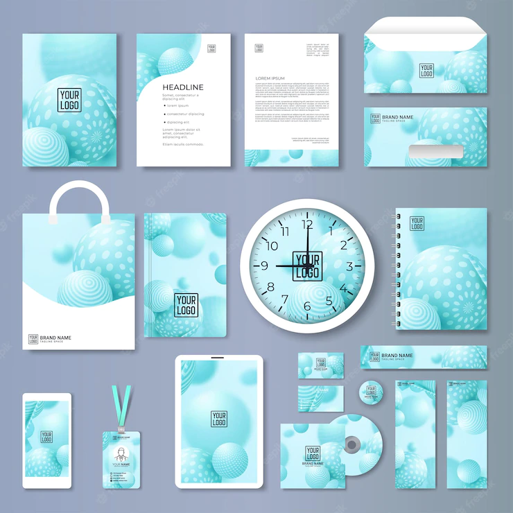Corporate Identity Template Set Branding Design Blank Template Business Stationery Mock Up With Logo Large Collection 91128 1040