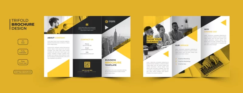 Creative business trifold brochure template Free Psd