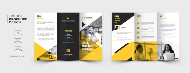 Creative business trifold brochure template Free Psd