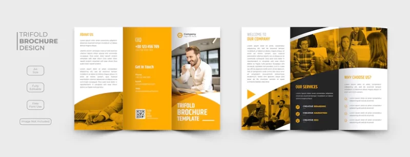 Creative business trifold brochure template Free Psd