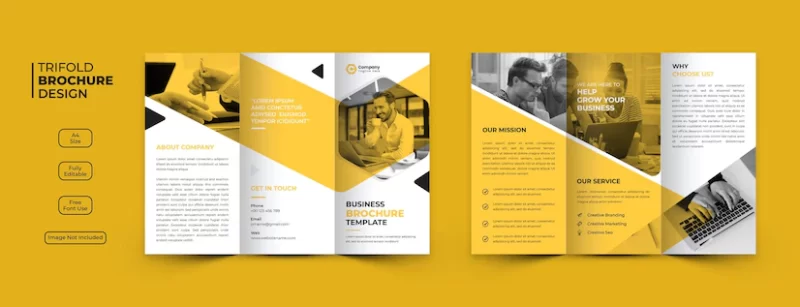 Creative business trifold brochure template Free Psd