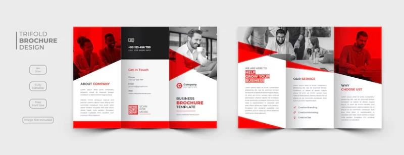 Creative business trifold brochure template Free Psd