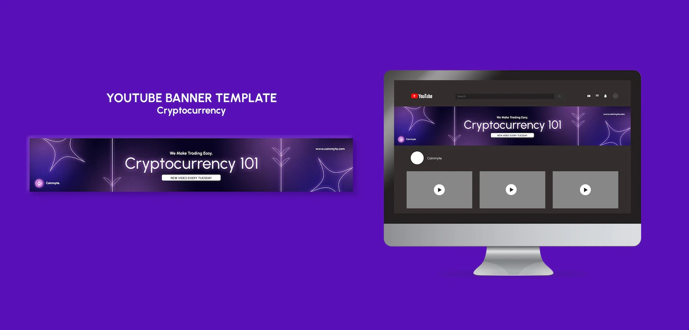 Cryptocurrency Design Template Youtube Banner 23 2149112826