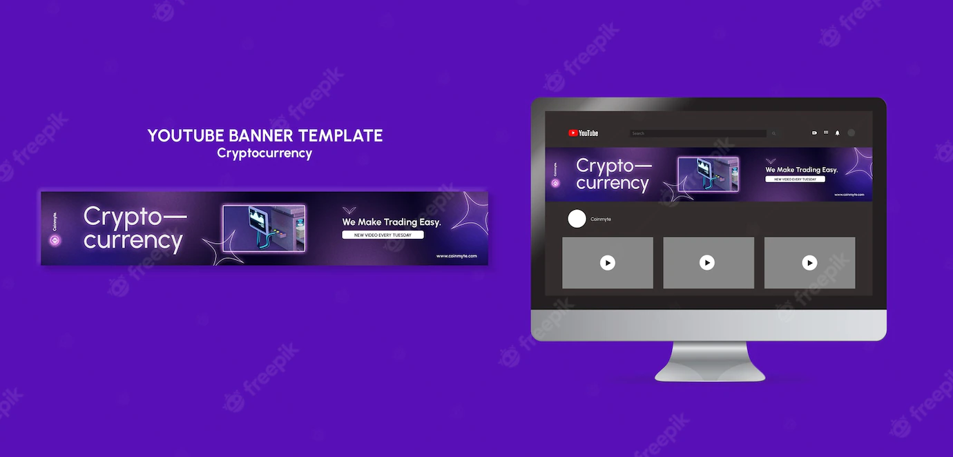 Cryptocurrency Design Template Youtube Banner 23 2149112827