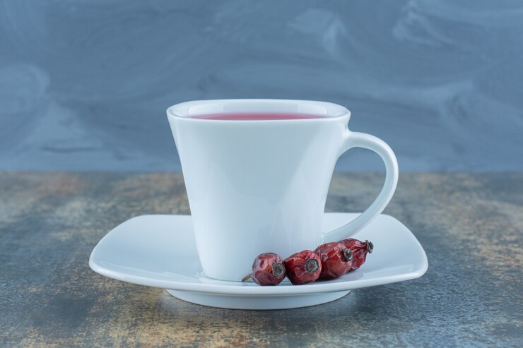 Cup Tea With Rosehips Marble Table 114579 66395