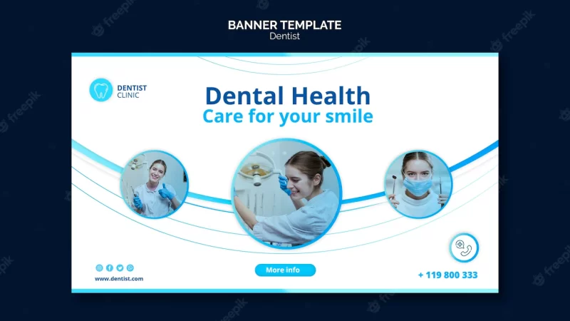 Dentist banner design Free Psd