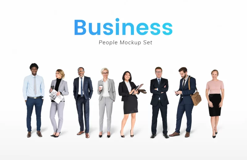 Diverse business people characters set Free Photo