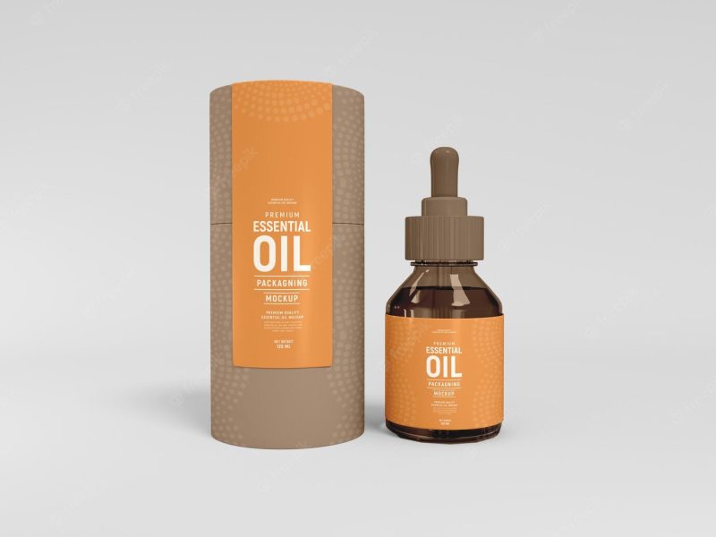 Essential oil dropper bottle with box mockup Free Psd Essential oil dropper bottle with box mockup Free Psd