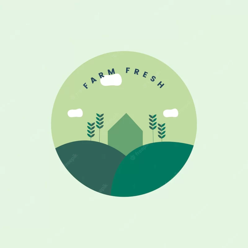 Farm fresh and organic icon Free Vector