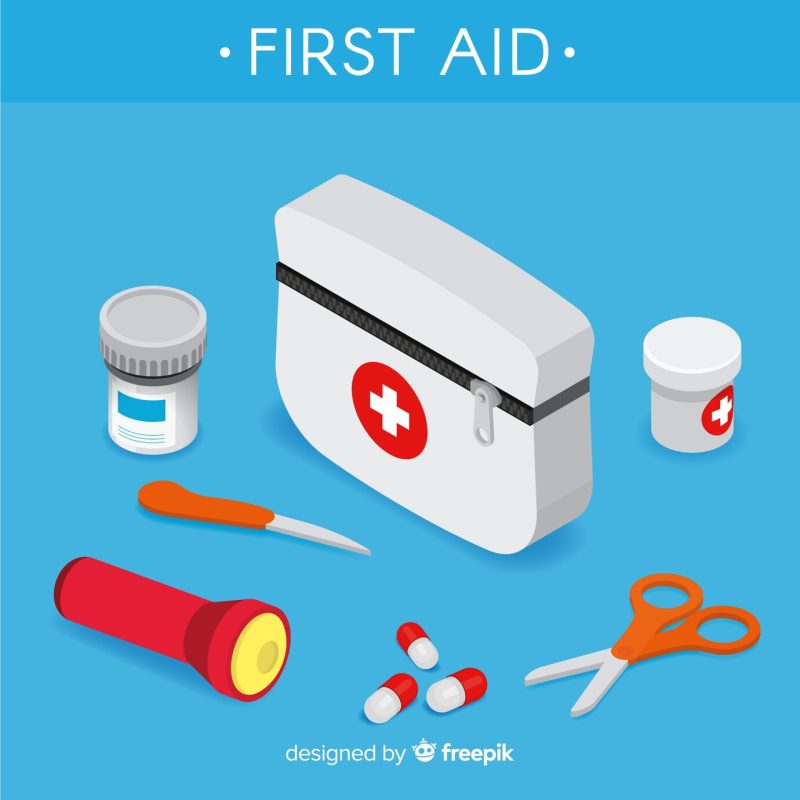 First aid background Free Vector