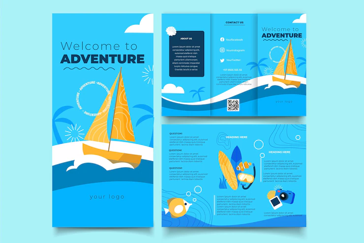 Flat Adventure Trifold Brochure Template 23 2149050487