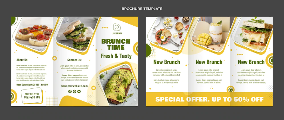 Flat Design Food Brochure 23 2149184653