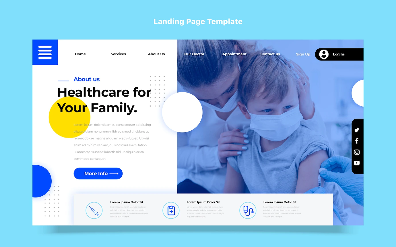 Flat Design Medical Care Landing Page 23 2149177716