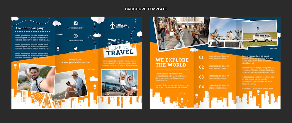 Flat Design Travel Brochure Template 23 2149061729