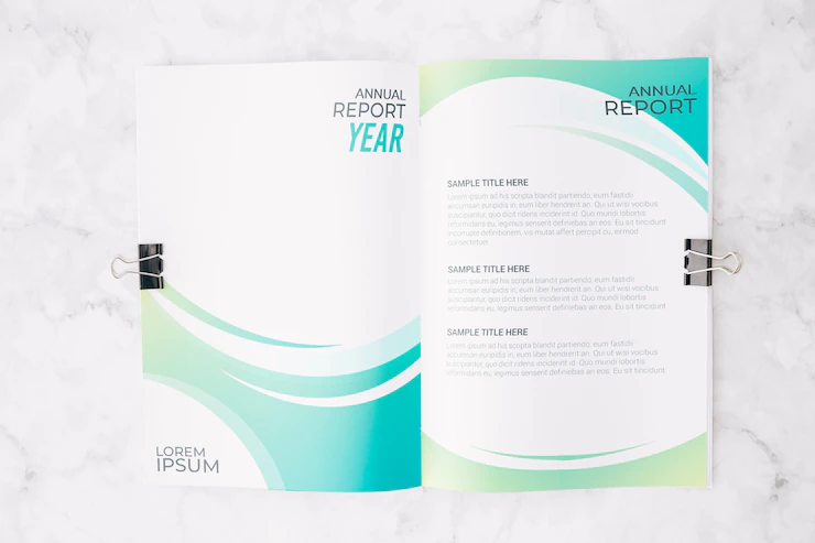 Flat Lay Open Brochure Mockup Workspace 23 2148199686