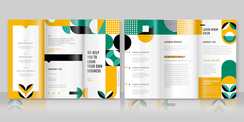 Flat Mosaic Trifold Brochure Template 23 2149054543