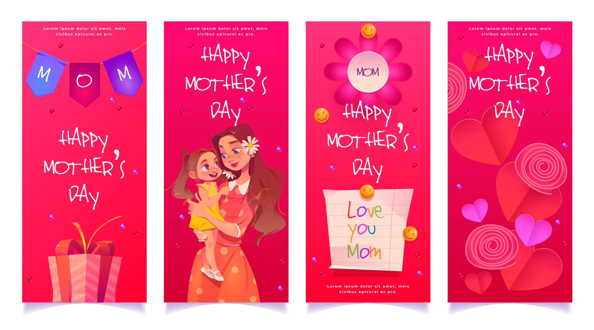 Flat Mother S Day Banner Set 52683 59865