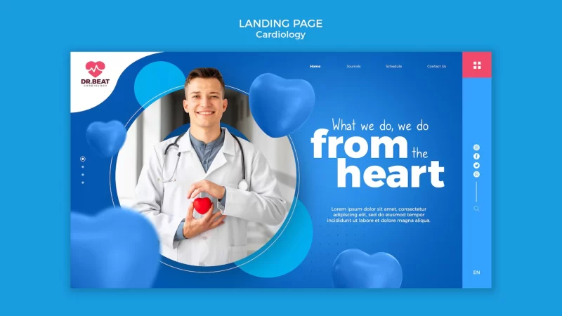 From heart to heart landing page Free Psd From heart to heart landing page Free Psd