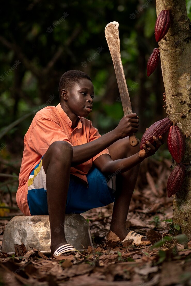 Full Shot Boy Holding Machete 23 2149142862