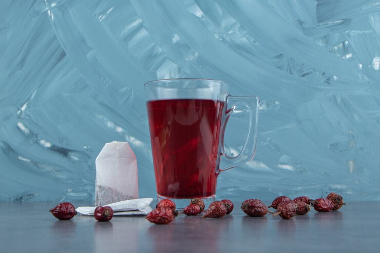 Glass Cup Rosehip Tea Marble 114579 63763