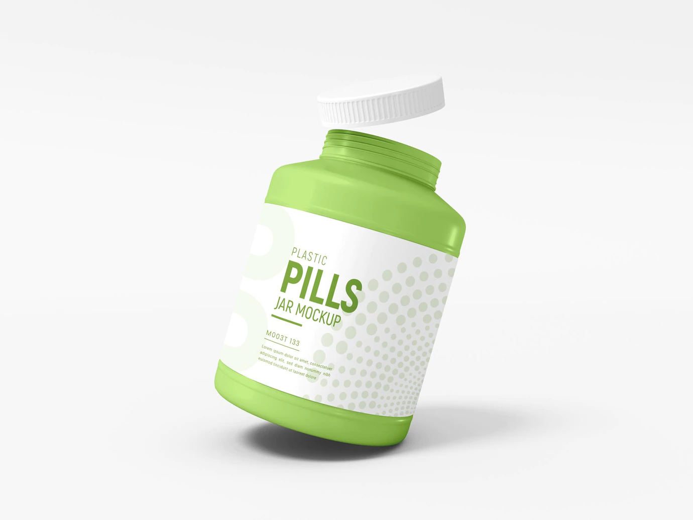 Glossy Plastic Pill Jar With Box Mockup 439185 4663