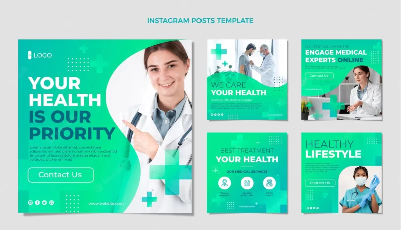Gradient medical Instagram post Free Vector Gradient medical Instagram post Free Vector