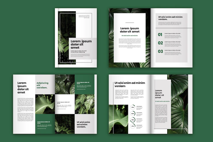 Green Leaves Brochure Template Layout 52683 33432