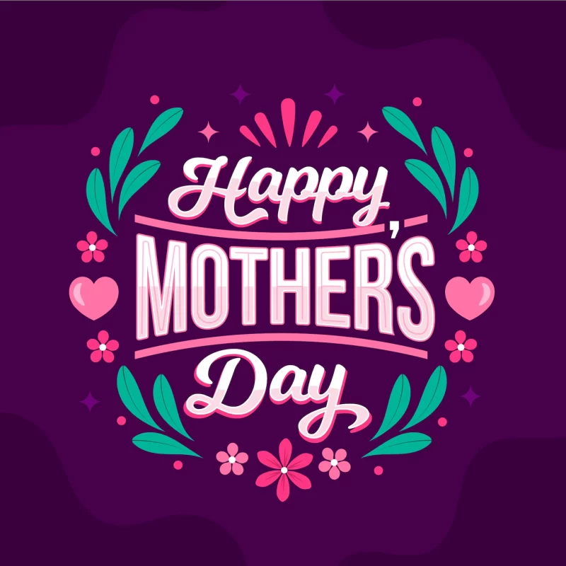 Hand drawn mothers day lettering Free Vector