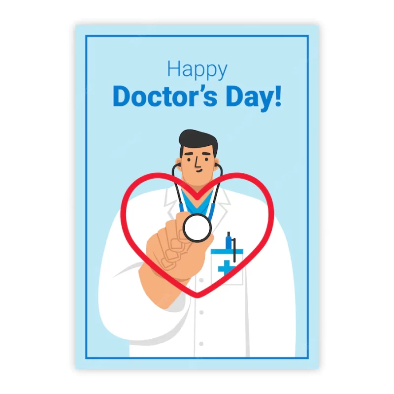 Hand drawn doctor holding heart background Free Vector Hand drawn doctor holding heart background Free Vector