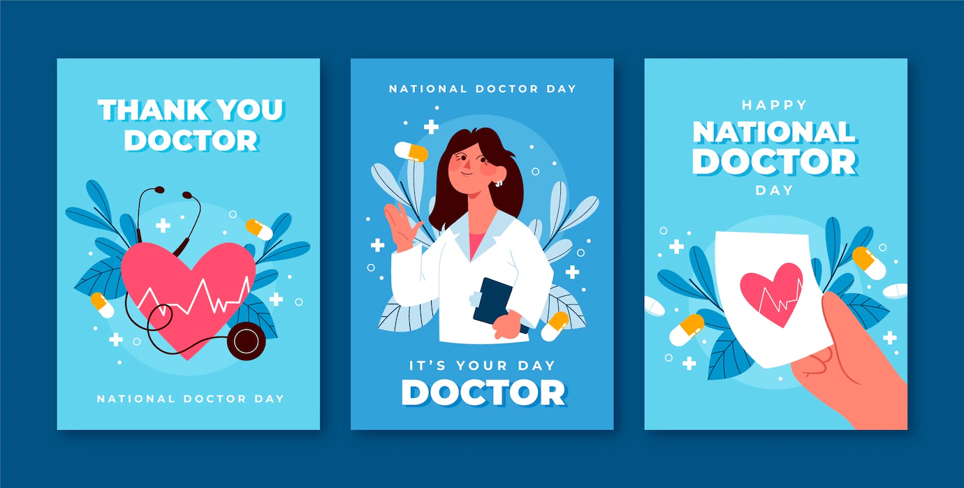 Hand Drawn National Doctor S Day Cards Set 23 2149424996