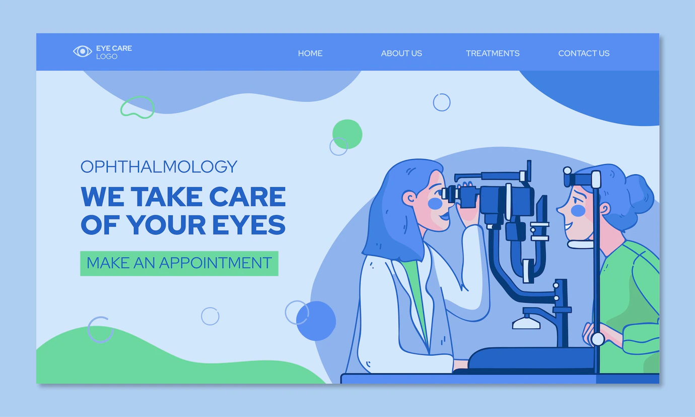 Hand Drawn Ophthalmologist Landing Page 23 2149381500