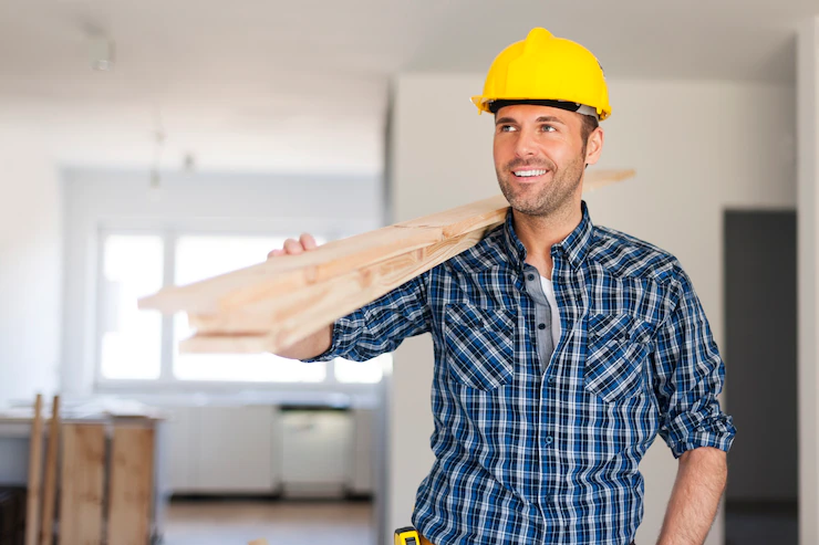 Handsome Man Carrying Wood Planks 329181 3742