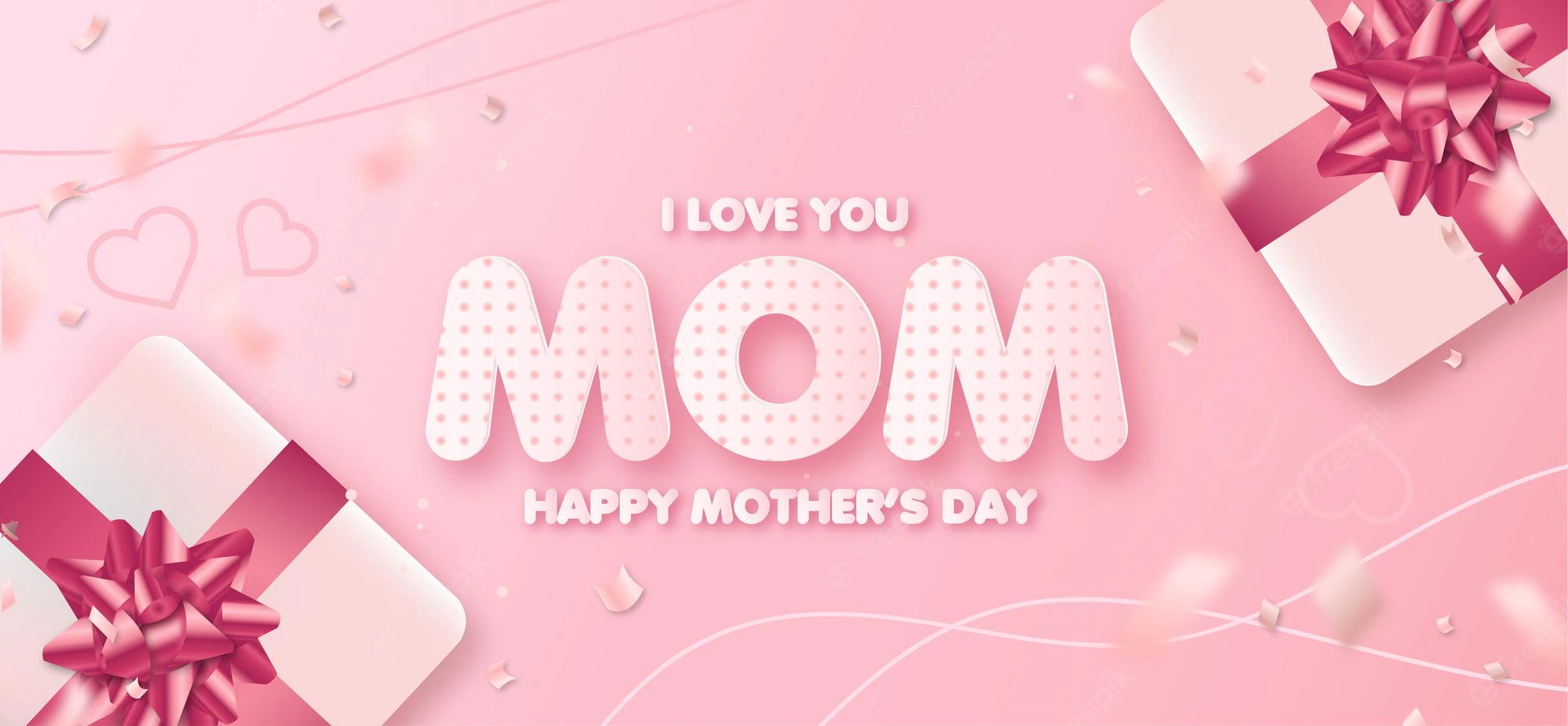 Happy Mothers Day Card With Realistic Gifts Background 1361 3340