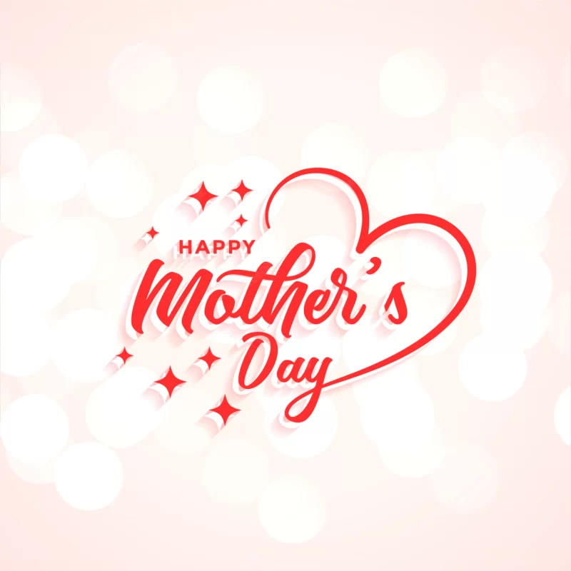 Happy mothers day creative lettering background design Free Vector