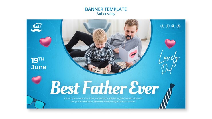 Horizontal Banner Template Father S Day Celebration 23 2149397286