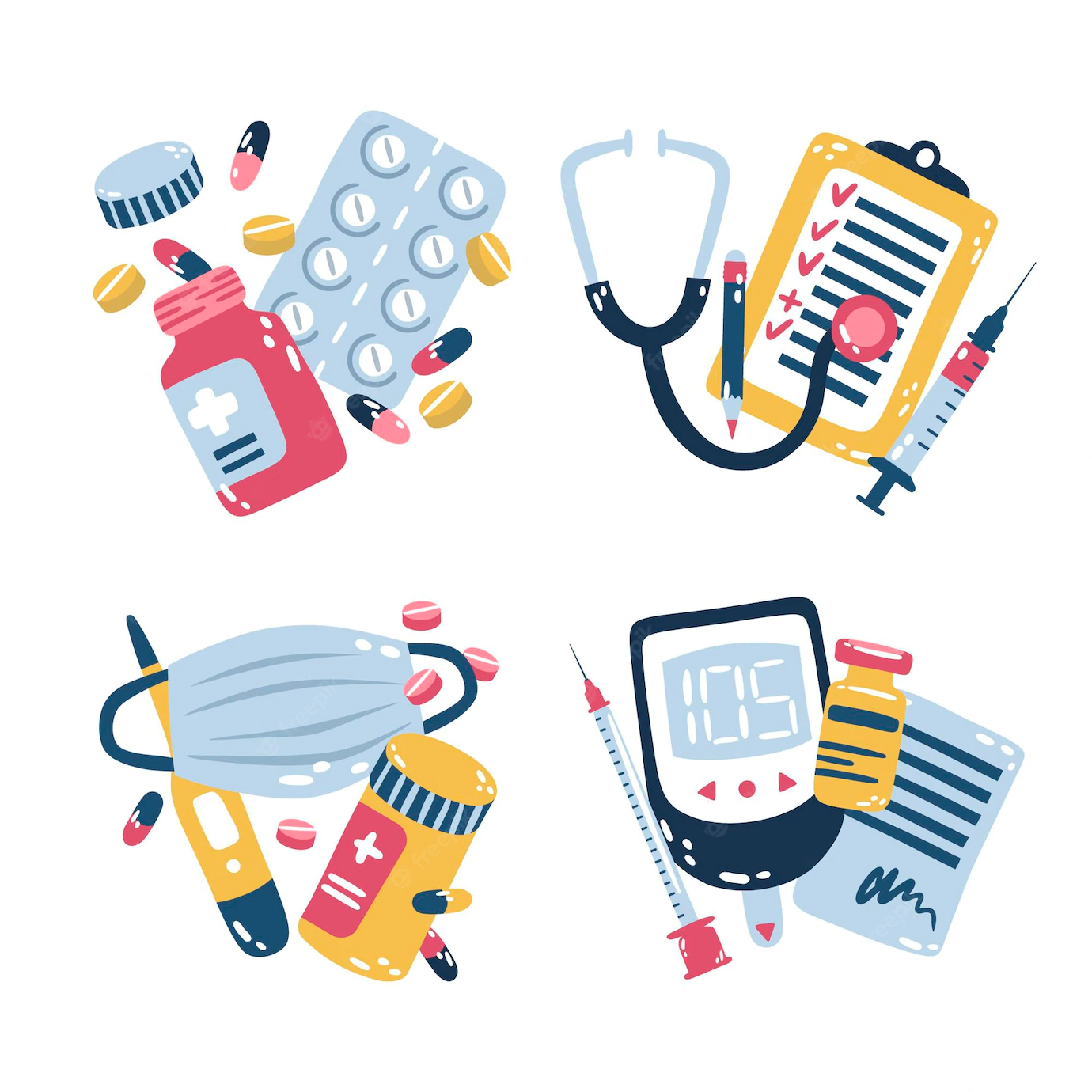 Illustrated Medical Stickers Set 23 2148967488