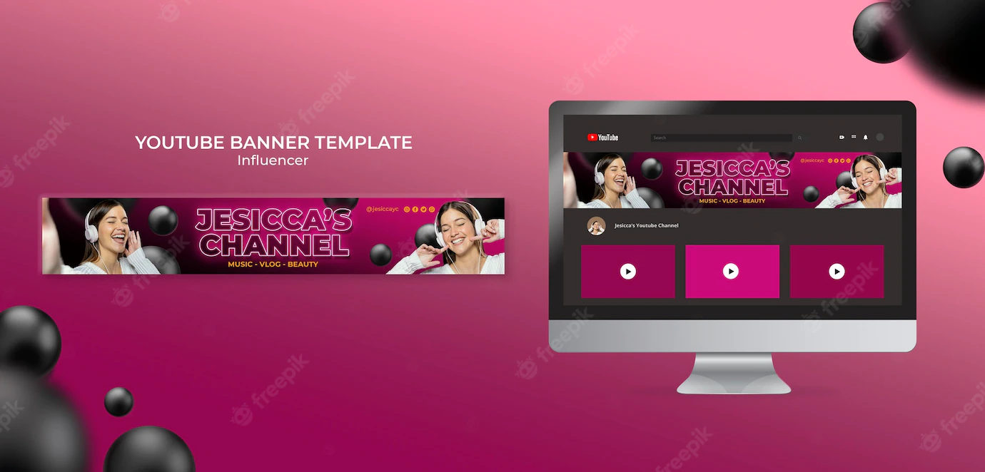 Influencer Youtube Banner Template 23 2148951989